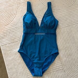 Chic Teal One-Piece Swimsuit